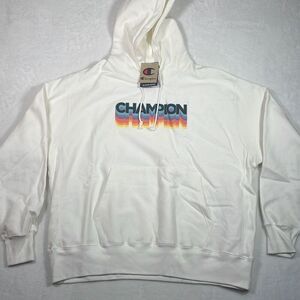 Champion graphic colorful print logo‎ casual hoodie pullover Men 2XL NWT